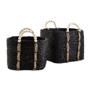 Mud Pie Black Beaded Baskets