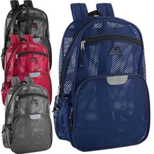 summit ridge bulk kids reflective mesh backpacks 24 pack backpacks with reflectors for adults, kids, school, beach