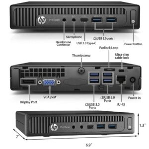 HP ProDesk 600 G2 Refurbished Tiny Desktop Computers Mini PC,i7 Micro 32GB Ram 1TB SSD,AX210 Built-in WiFi,Dual Monitor Support,HDMI,VGA,DP,Win10 Pro,Wireless K&M Brand TJJ Mouse Pad(Renewed)