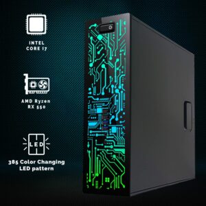 TechMagnet Gaming Desktop PC, Intel Core i7-4770 Zeus, RX 550 Graphics, 16GB RAM, 240GB SSD, MTG New 27 Inch Dual Monitor, RGB Keyboard Mouse, RGB Headphone, Webcam, Win 10 Pro (Renewed)