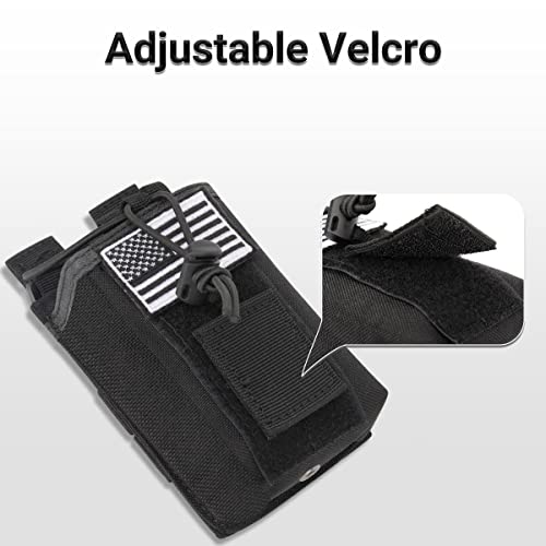 Tactical Radio Holster Case Molle Radio Pouch Military Heavy Case Accessories Radio Holder Duty Belt Holster Bag for Baofeng UV-5R UV-17R Two Way Radio Walkie Talkies Adjustable Storage