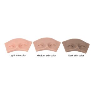 Sonew 3pcs Eye Model, Silicone Piercing Model for Makeup and Eyebrow Tattoo Practice, Teaching Display for School and Hospital