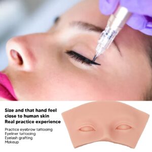 Sonew 3pcs Eye Model, Silicone Piercing Model for Makeup and Eyebrow Tattoo Practice, Teaching Display for School and Hospital