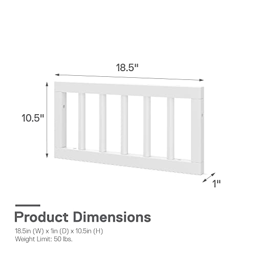 Little Seeds Aviary Toddler Rail with Spindles, White