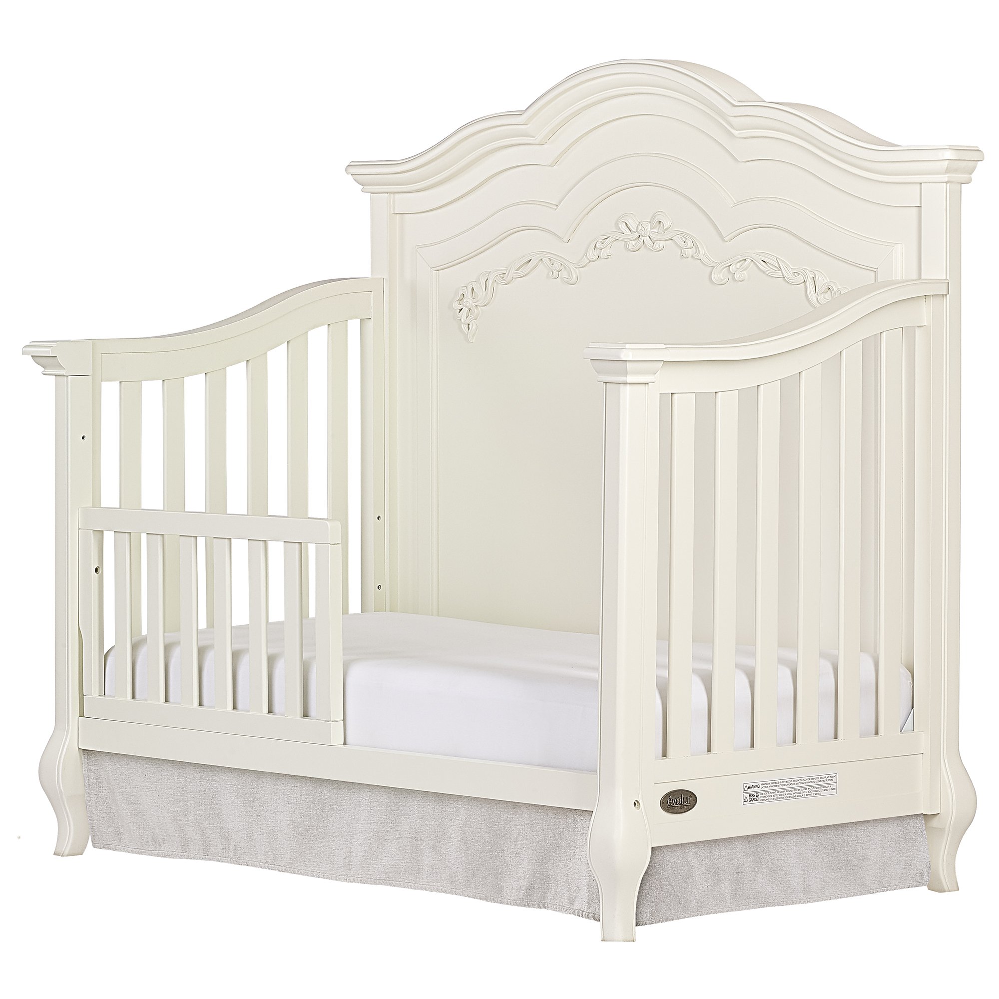 CC KITS Toddler Bed Safety Guard Rail 846 for Evolur Cribs (Ivory Lace/Cream/Crème Brulee)