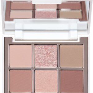 EQUMAL Over Classic Eye Palette – 6 Color Eyeshadow Palette – Muted Beige & Bright Pink - Blendable & Long Lasting Eye Shadow - Matte & Shimmer Multi Formul, 01 Lofty Air