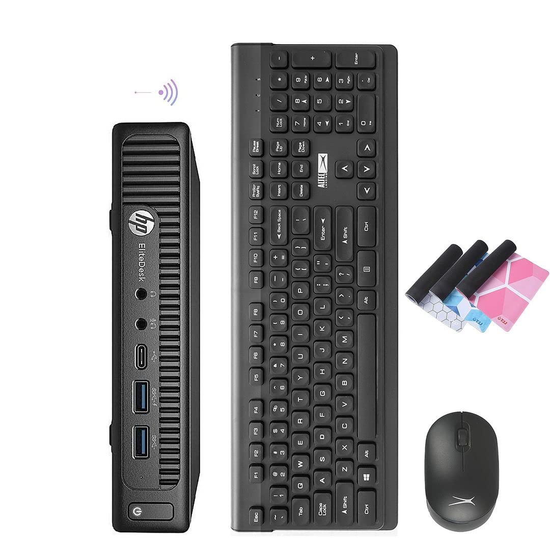 HP Mini PC EliteDesk 800 G2 Micro Desktop,i7 6700 Quad Core Up to 4.00GHz,16GB DDR4 1TB SSD,AX210 Built-in WiFi 6E + Bluetooth 5.2,HDMI,VGA,DP,Windows 10 Pro,Wireless K&M + TJJ Mouse Pad(Renewed)