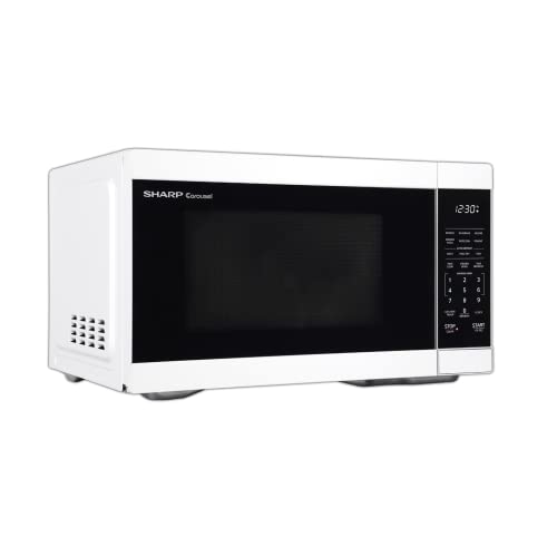 SHARP ZSMC1161HW Oven with Removable 12.4" Carousel Turntable, Cubic Feet, 1000 Watt Countertop Microwave, 1.1 CuFt, White