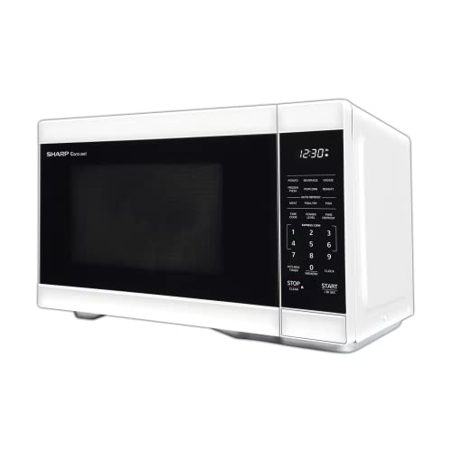 SHARP ZSMC1161HW Oven with Removable 12.4" Carousel Turntable, Cubic Feet, 1000 Watt Countertop Microwave, 1.1 CuFt, White