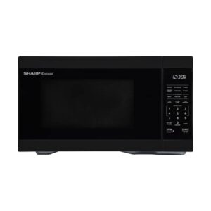sharp zsmc1161hb oven with removable 12.4" carousel turntable, cubic feet, 1000 watt countertop microwave, 1.1 cuft, black
