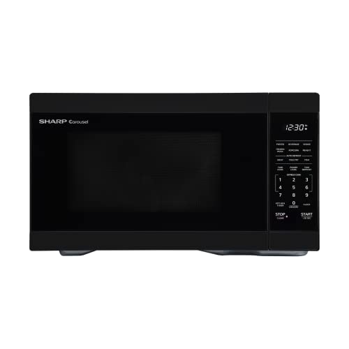 SHARP ZSMC1161HB Oven with Removable 12.4" Carousel Turntable, Cubic Feet, 1000 Watt Countertop Microwave, 1.1 CuFt, Black