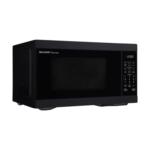 SHARP ZSMC1161HB Oven with Removable 12.4" Carousel Turntable, Cubic Feet, 1000 Watt Countertop Microwave, 1.1 CuFt, Black