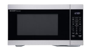 sharp zsmc1162hs oven with removable 12.4" carousel turntable, orville redenbacher's certified, cubic feet, 1000 watt countertop microwave, 1.1 cuft, stainless steel