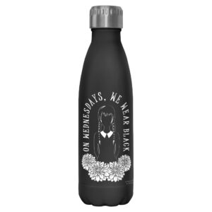 wednesday wear black 17 oz stainless steel water bottle, 17 ounce, multicolored