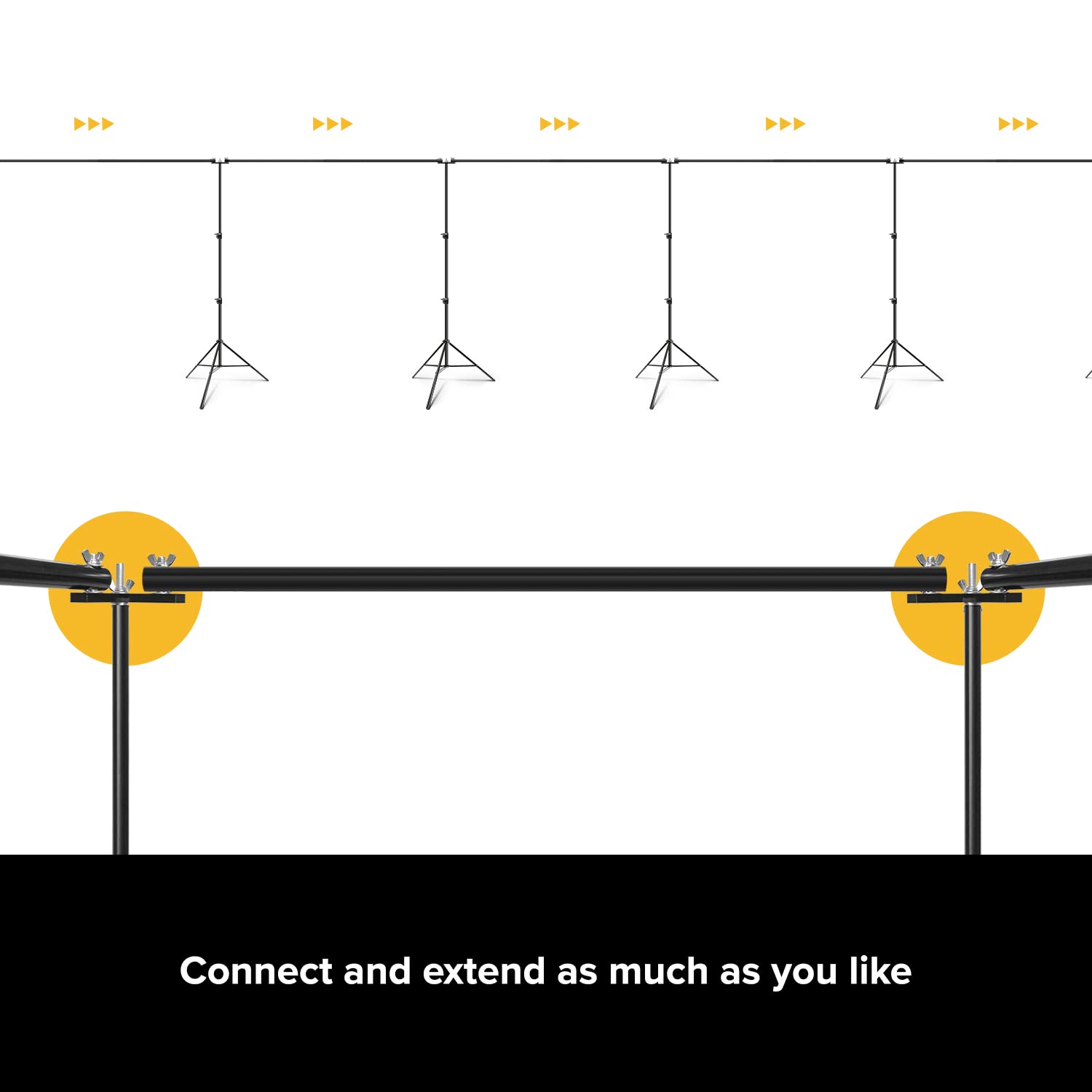 Julius Studio 360° Angle Rotation Crossbar Extend Connector Backdrop Stand Pivot Hinge Position Locator, JSAG806