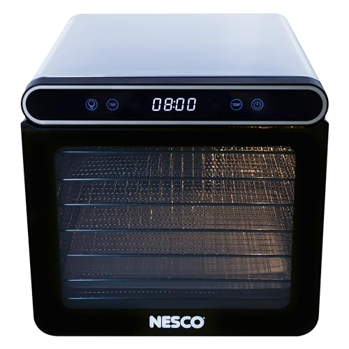 NESCO FD-7SSD Digital Food Dehydrator for Beef Jerky, Dried Fruit and Dog Treats, 7 Stainless Steel Trays, Silver