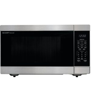 sharp zsmc2266hs oven with removable 16.5" carousel turntable, cubic feet, 1200 watt countertop microwave, 2.2 cuft, stainless steel