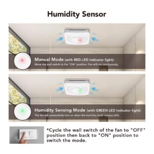 OREiN OL003 Bathroom Exhaust Fan with Light, 40W Bathroom Fan with Humidity Sensor, 160 CFM 1.0 Sones Bathroom Vent Fan with Light For Home, 1500lm LED Light 3000K/4000K/5000K Selectable & Nightlight