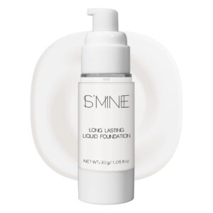 is'mine white liquid foundation makeup, matte flawless finish foundation, vegan & cruelty-free (1.05 fl oz, 041)
