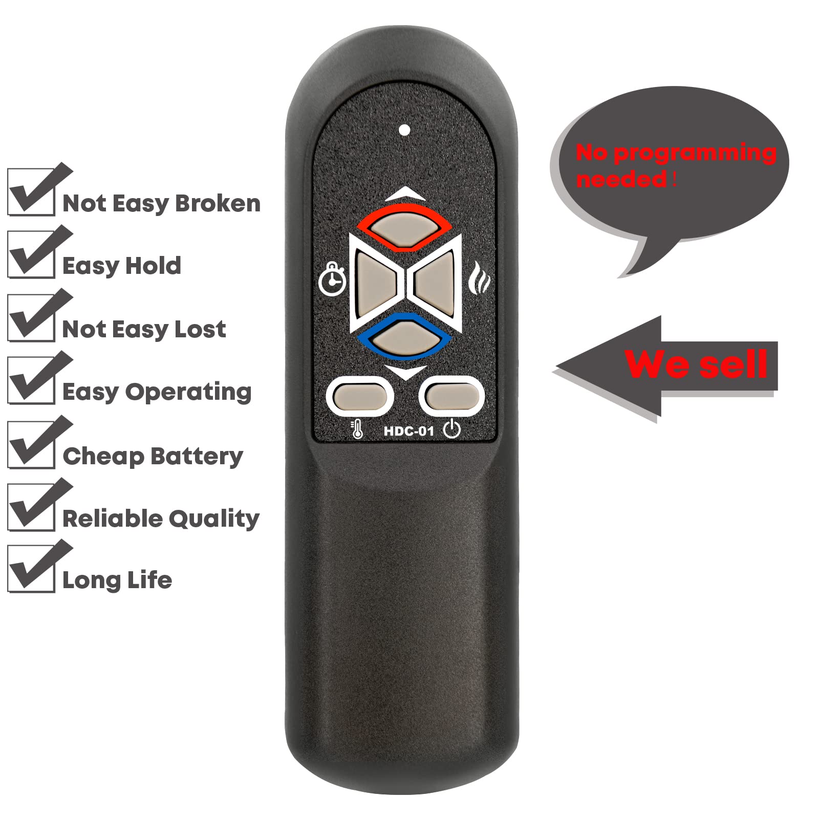 Replacement for Electric Fireplace Heater Remote Control SF122-26AI SF122-33AI