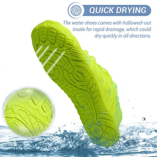 SPUKEP Water Shoes for Mens Water Shoes for Womens Water Shoes Quick Dry Swim Shoes Men Non-Slip Barefoot Shoes Men Yoga Shoes Beach Shoes Mens Hiking Diving Shoes Spring Green