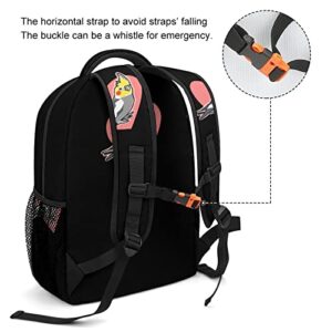 Cute Cockatiel with Heart Laptop Backpack Fashion Shoulder Bag Travel Daypack Bookbags for Men Women