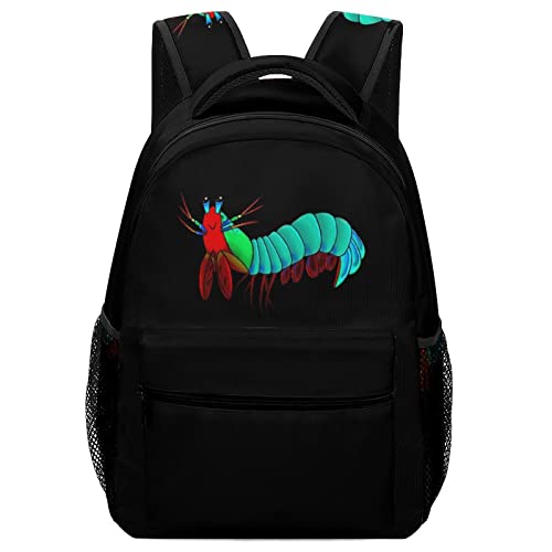 Colorful Mantis Shrimp Laptop Backpack Fashion Shoulder Bag Travel Daypack Bookbags for Men Women