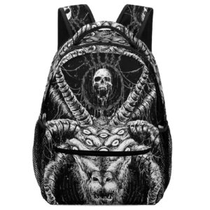 Baphomet Satan Goat Laptop Backpack Fashion Shoulder Bag Travel Daypack Bookbags for Men Women