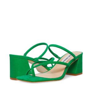 steve madden effie sandal green nubuck 8.5 m