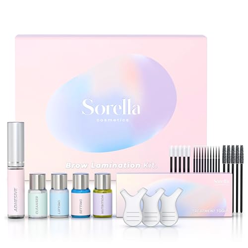 Brow Lamination Kit | Professional Eyebrow Lamination Kit | DIY At Home Keratin Brow Lift Kit for Fuller, Thicker Brows | Easy to Use, Long Lasting | Includes Instruction & Tools | SORELLA COSMETICS