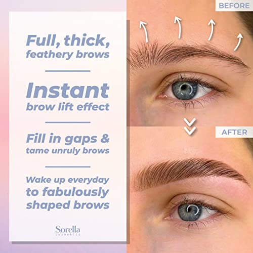 Brow Lamination Kit | Professional Eyebrow Lamination Kit | DIY At Home Keratin Brow Lift Kit for Fuller, Thicker Brows | Easy to Use, Long Lasting | Includes Instruction & Tools | SORELLA COSMETICS