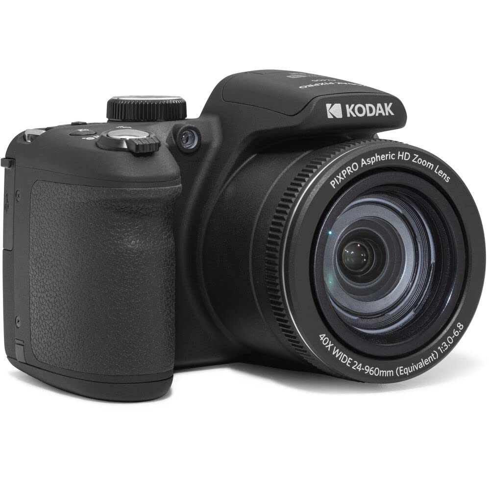 Kodak AZ405BK PIXPRO Astro Zoom 20MP Digital Camera 40X Optical Zoom 24mm Black Bundle with Lexar 64GB High-Performance 800x UHS-I SDHC Memory Card Blue Series