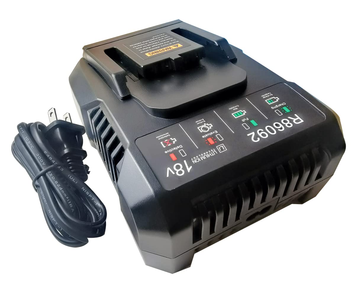 ANOPIW R86092 Replace Ridgid R86092 18V Lithium Ion Battery Charger to Charge Ridgid 18V Lithium Ion Battery R840083, R840085, R840086。。。