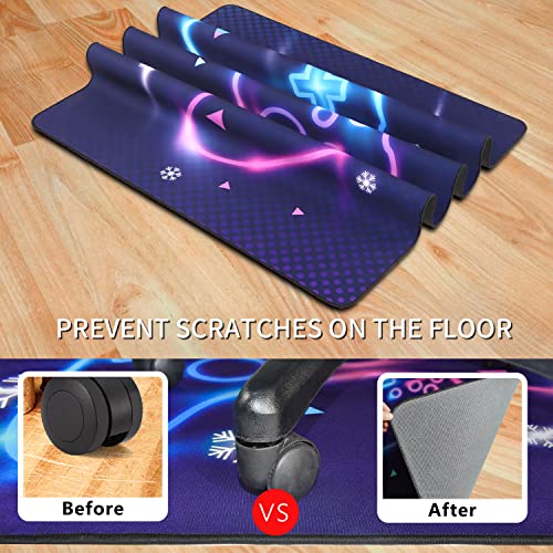 Office Chair Mat,39"X47"Gaming Chair Mat Computer Chair Mat for Hardwood Floor and Anti-Slip Gaming Rug,Office Rugs Mats for Rolling Chairs