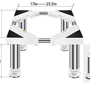 MQZHUK Refrigerator Base Stand Heightened Air Conditioner Base 4Legs- Height 5.9 in Adjustable Plant Container Rack LengthWidth 17.7~25in Plant Stands Pot Flower Holder,Max Load 460LB