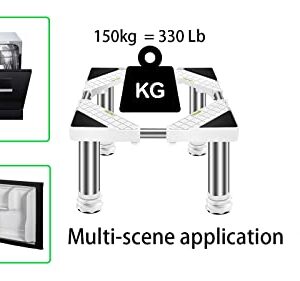 MQZHUK Refrigerator Base Stand Heightened Air Conditioner Base 4Legs- Height 5.9 in Adjustable Plant Container Rack LengthWidth 17.7~25in Plant Stands Pot Flower Holder,Max Load 460LB