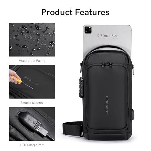 Waterproof Mini Sling Backpack with TSA Lock - For Traveling, Hiking, Commuting