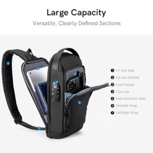Waterproof Mini Sling Backpack with TSA Lock - For Traveling, Hiking, Commuting