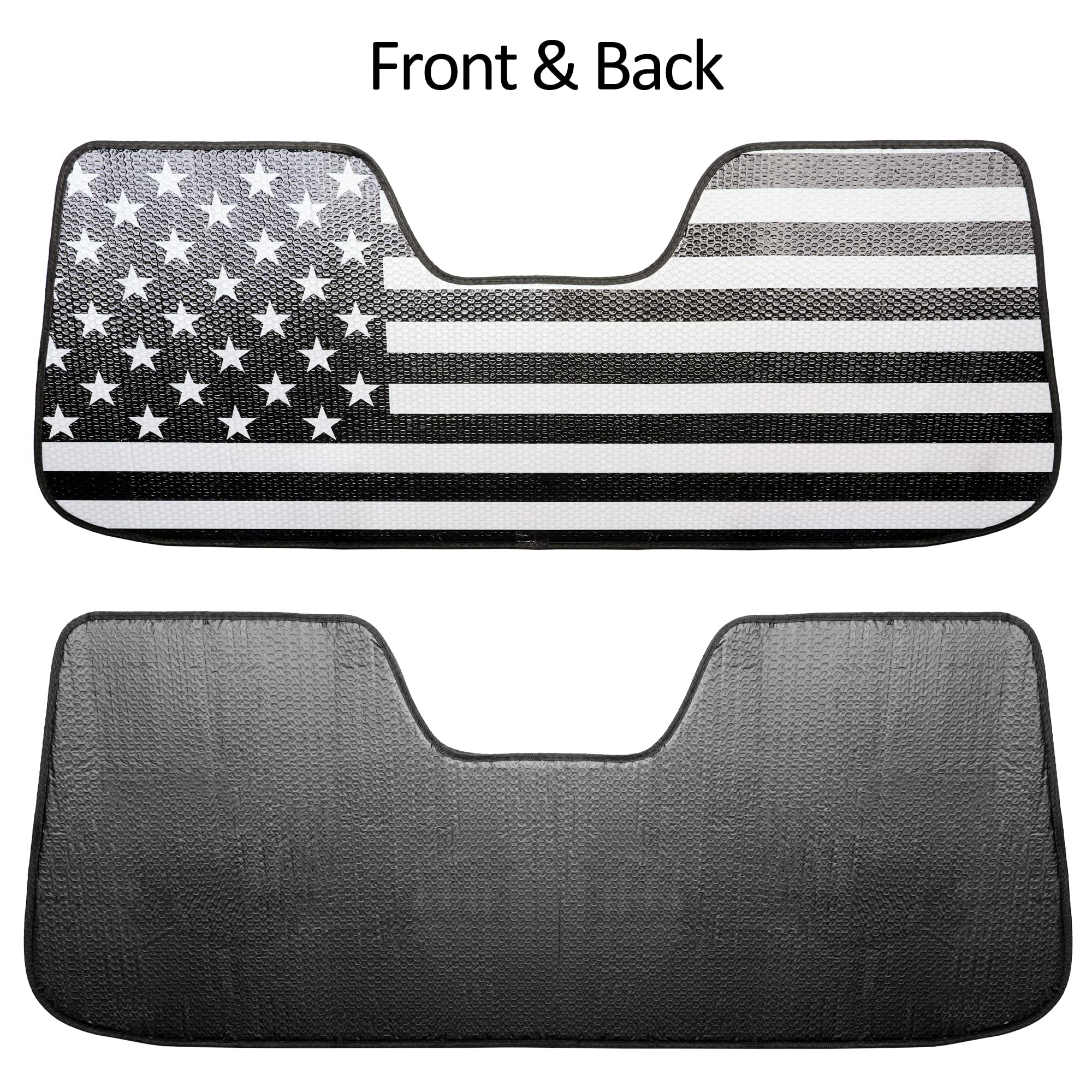 Litivy Windshield Sun Shade Compatible with Toyota Tacoma 2016-2022 TRD Off-Road, SR, SR5, TRD Sport, TRD Pro 23"x53" Folding Front Window Sun Shade for Car Accessories (American Flag)