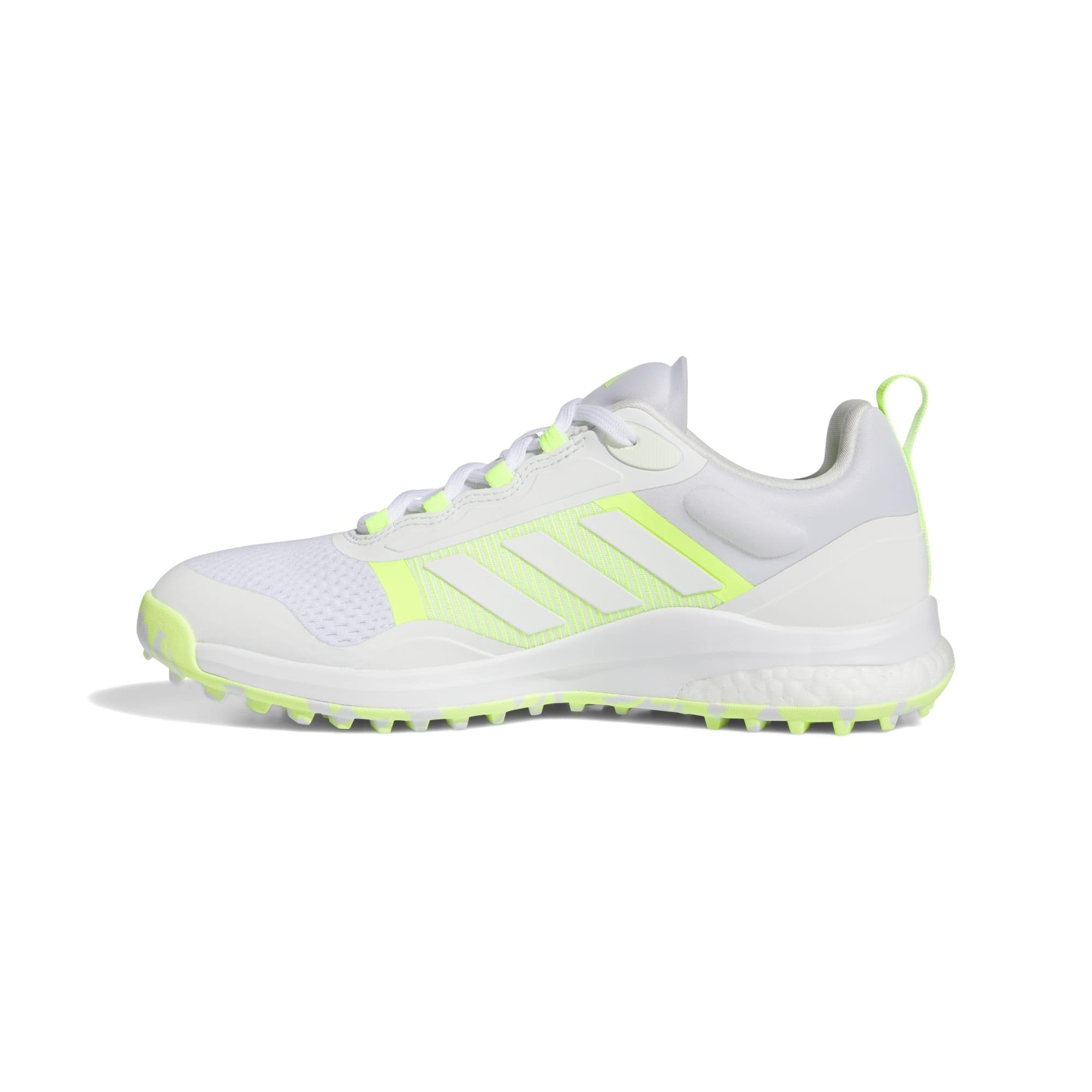 adidas Women's Zoysia Spikeless Golf Shoes, Footwear White/Lucid Lemon, 7