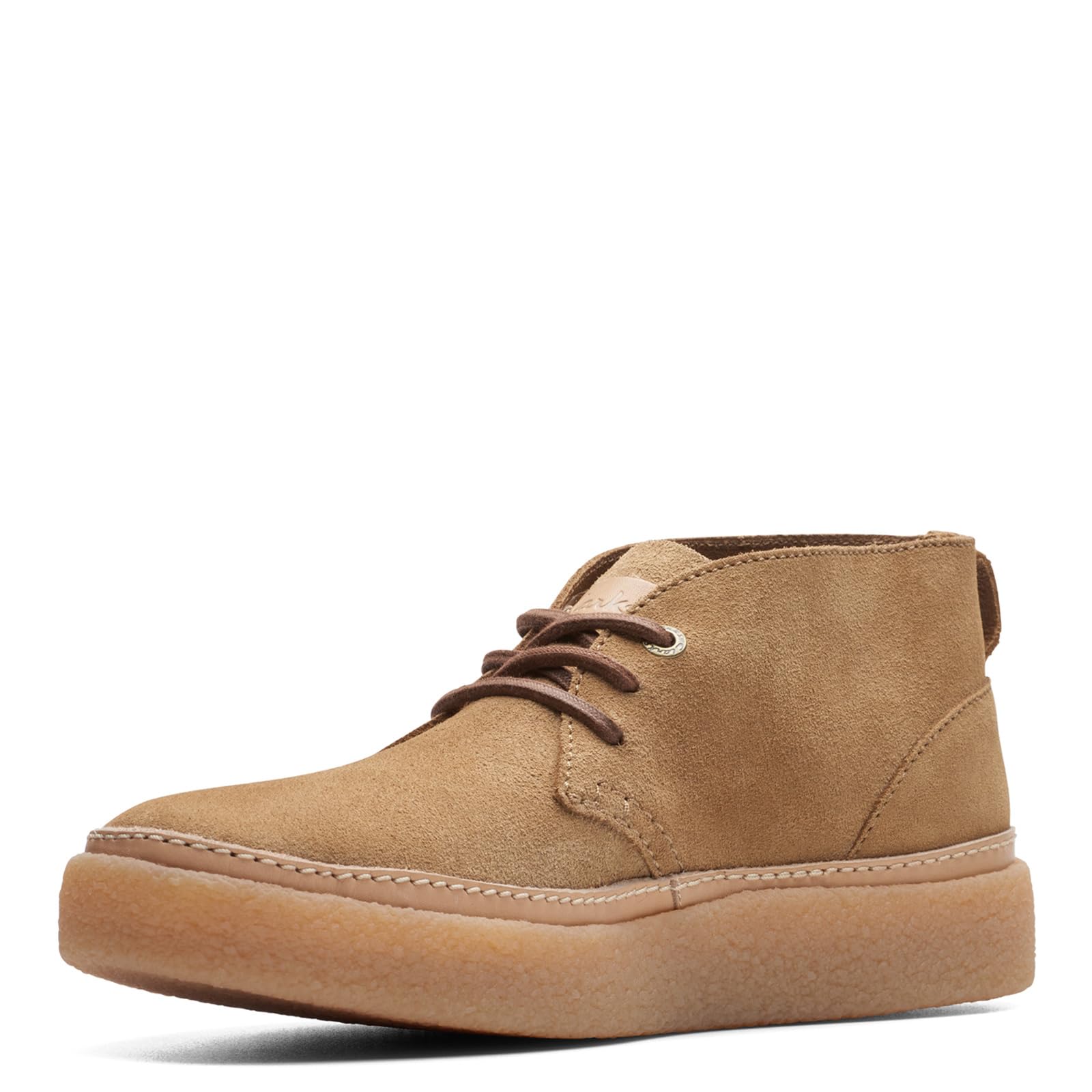 Clarks Men's Oakpark Mid Chukka Boot, Dark Sand Suede, 12