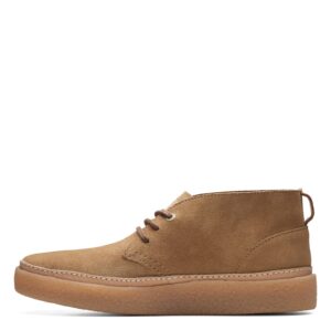 Clarks Men's Oakpark Mid Chukka Boot, Dark Sand Suede, 12