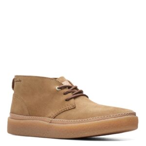 Clarks Men's Oakpark Mid Chukka Boot, Dark Sand Suede, 12