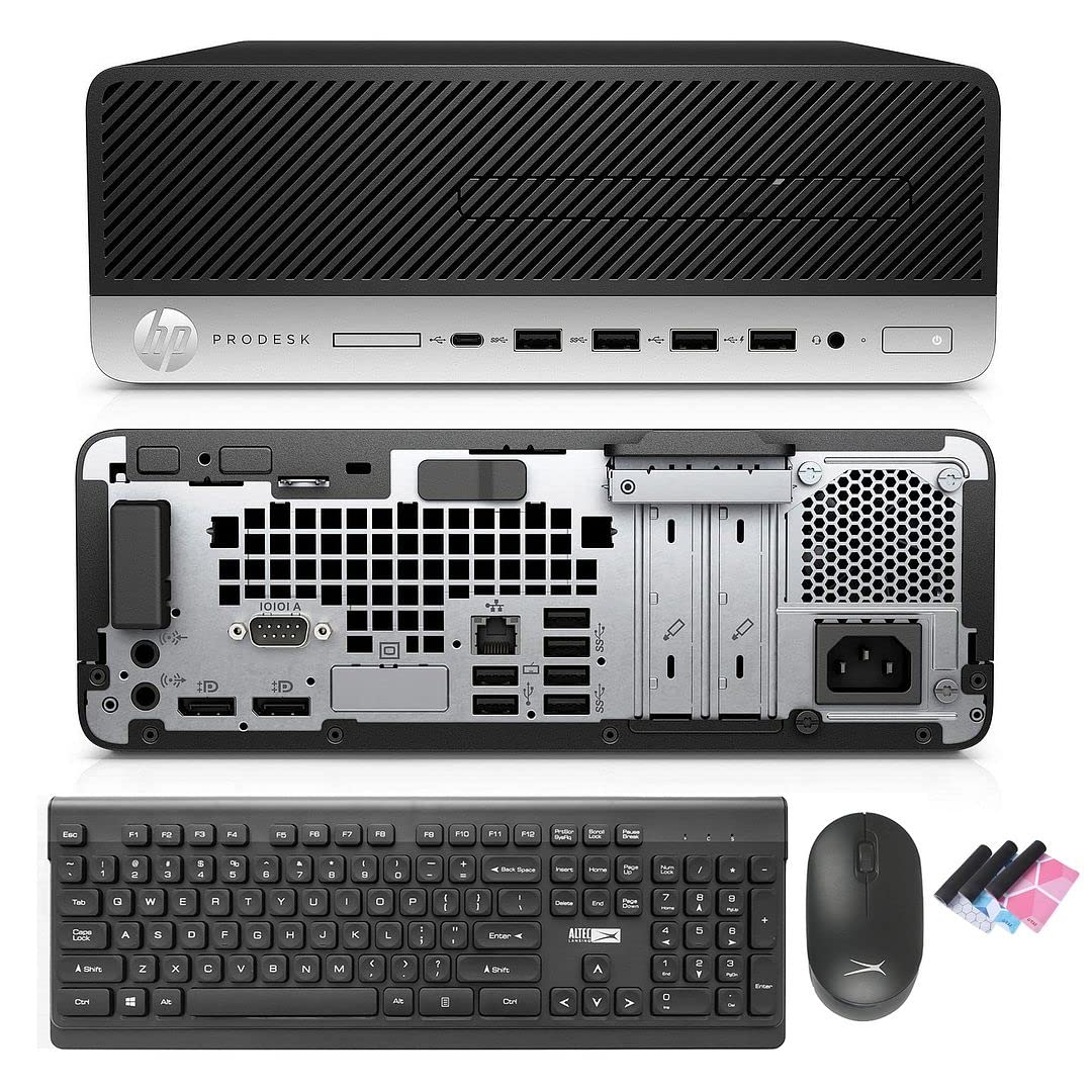 HP Desktop PC ProDesk 600 G4 Windows 11 SFF Computer,i5 Small Form Factor Business Desk Top 16GB Ram 256GB NVMe M.2 SSD + 1TB HDD,WiFi,BT,HDMI,DP,DVD,USB-C,Altec Wireless K&M + TJJ Mouse PAD(Renewed)