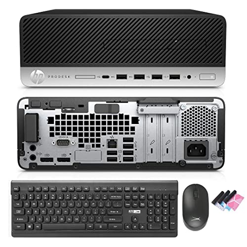 HP Desktop PC ProDesk 600 G4 Windows 11 SFF Computer,i5 Small Form Factor Business Desk Top 32GB Ram 1TB NVMe M.2 SSD + 1TB HDD,WiFi,BT,HDMI,DP,DVD,USB-C,Altec Wireless K&M + TJJ Mouse PAD(Renewed)