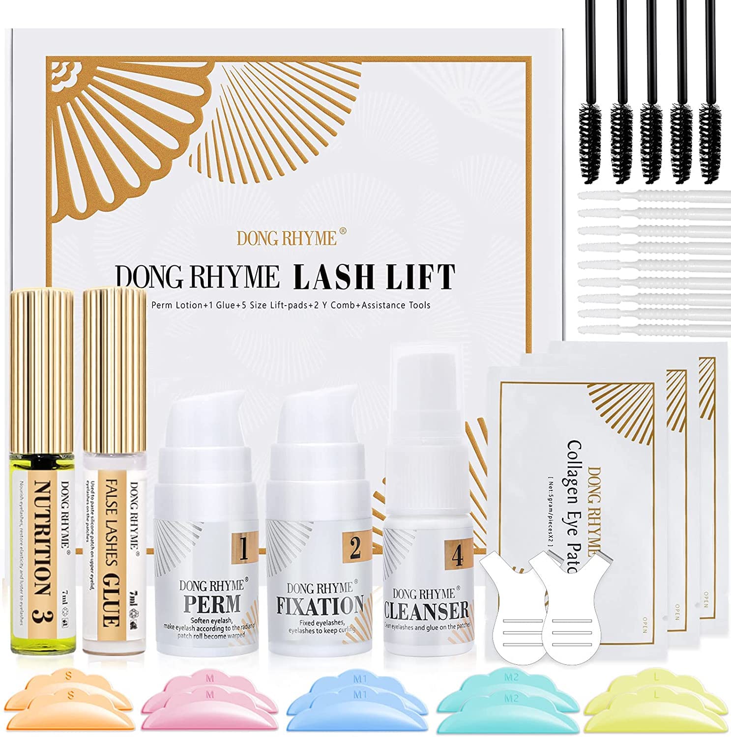 2024 Upgraded Lash Lift Kit, 2 in 1 Brow Lamination Eyelash Perm Kit, Professional Instant Lash Lift Extensions, Semi-Permanent Lash Lifting Curling Perming Wave, Salon Result for a Supermodel Look