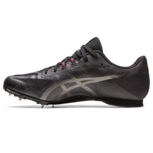 asics unisex hyper md 8 track & field shoes, 11.5, black/gunmetal