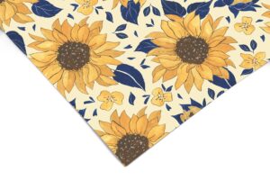 golden sunflower contact paper | shelf liner | drawer liner | peel and stick paper 582 12in x 72in (6ft)