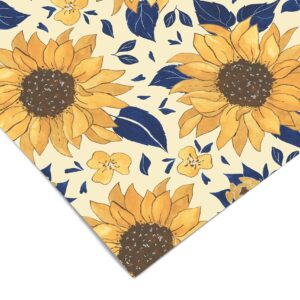 Golden Sunflower Contact Paper | Shelf Liner | Drawer Liner | Peel and Stick Paper 582 12in x 72in (6ft)