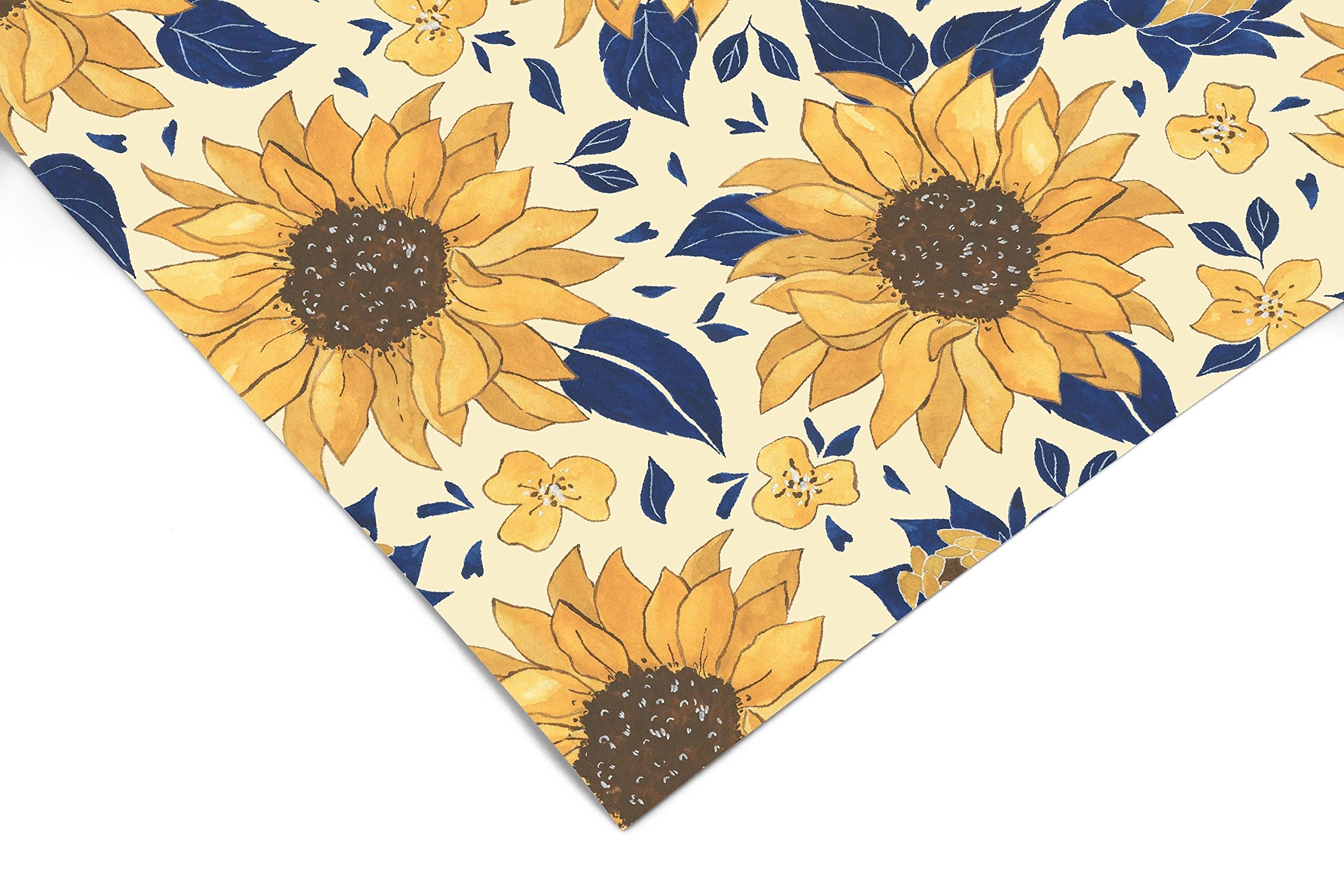 Golden Sunflower Contact Paper | Shelf Liner | Drawer Liner | Peel and Stick Paper 582 12in x 72in (6ft)